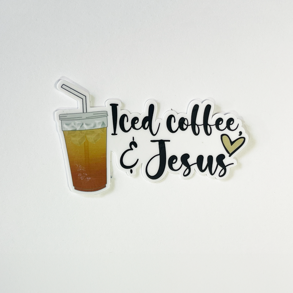 Iced Coffee & Jesus sticker