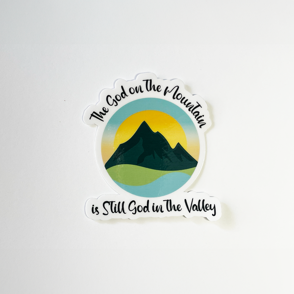 The God of the mountains Sticker