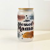 Blessed Mama Bible verse Daily Reminders Glass Can Cup