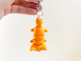 Orange Fox Articulated  Fidget Toy & Keychain – Fun, Stress-Relief, and Portable