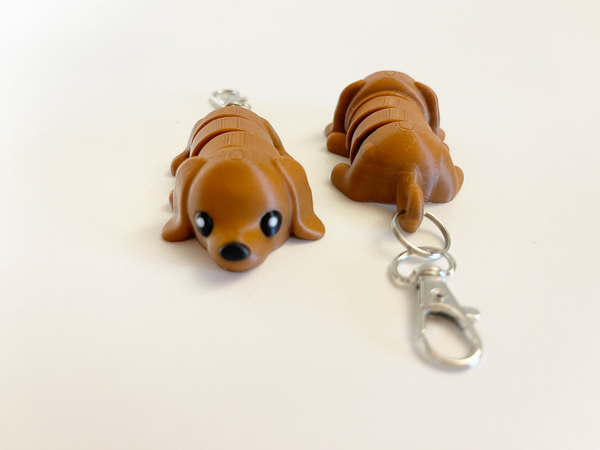 Articulated Brown Dog Fidget Toy & Keychain – Fun, Stress-Relief, and Portable