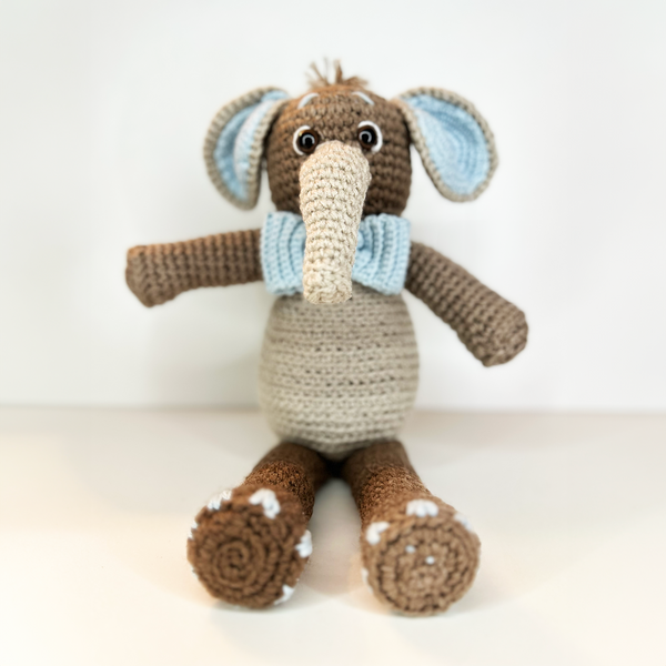 Handmade Elephant Crochet Doll