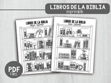 Libros de la Biblia, checklist lectura de la biblia colorear y aprender libros de la biblia