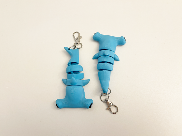 Articulated Hammerhead shark Fidget Toy & Keychain – Fun, Stress-Relief, and Portable