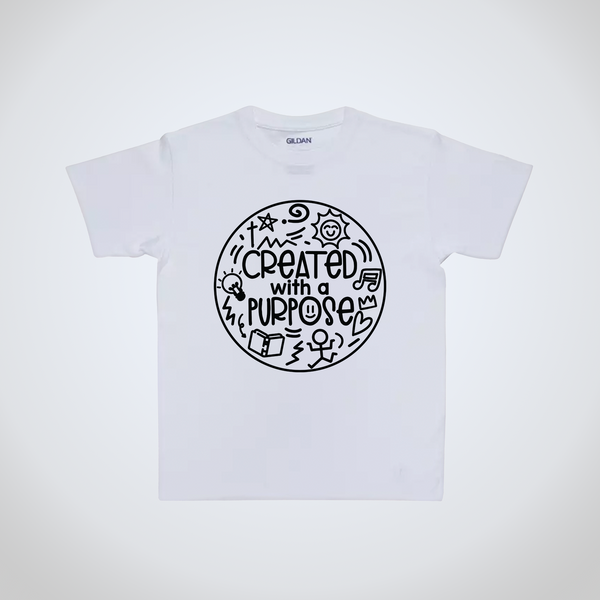 Created with a purpose White Unisex Kids T-shirt